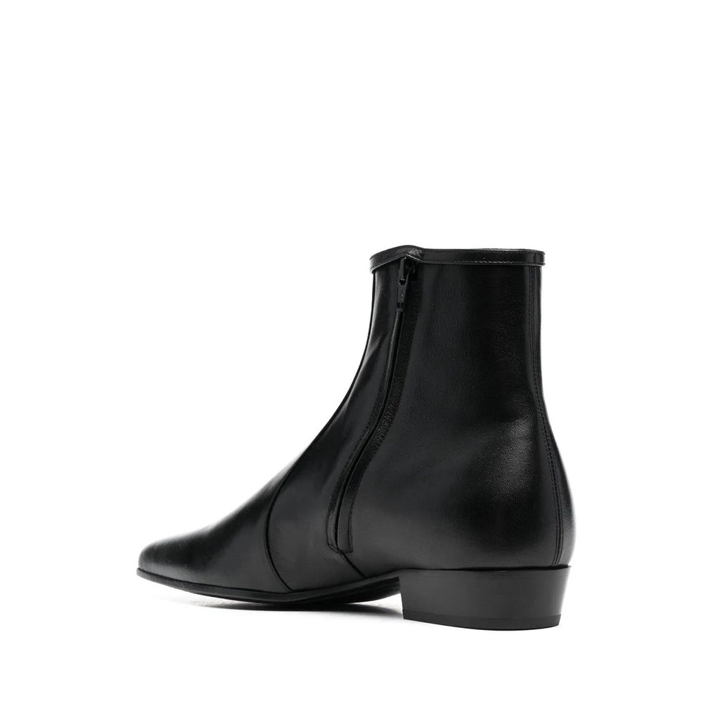 SAINT LAURENT 90MM BUCKLE DETAIL BOOTS BLACK