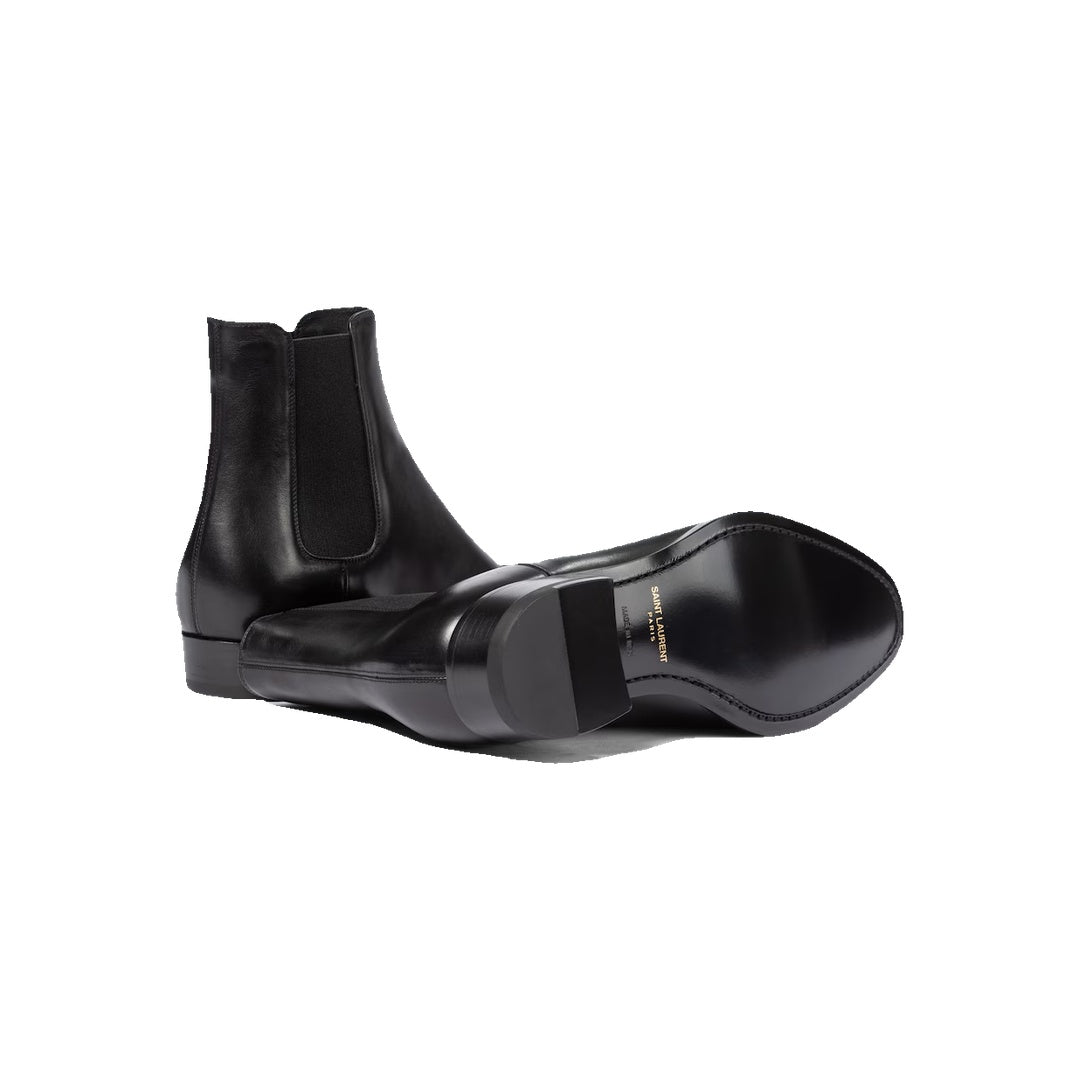 SAINT LAURENT JILL CHELSEA BOOTS BLACK