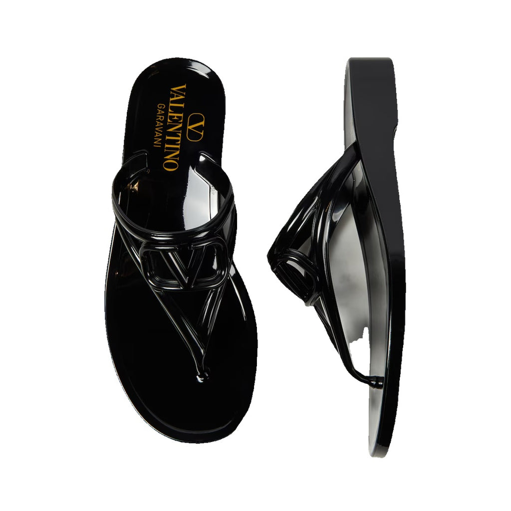 VALENTINO GARAVANI REVELE VLOGO SIGNATURE SANDALS BLACK