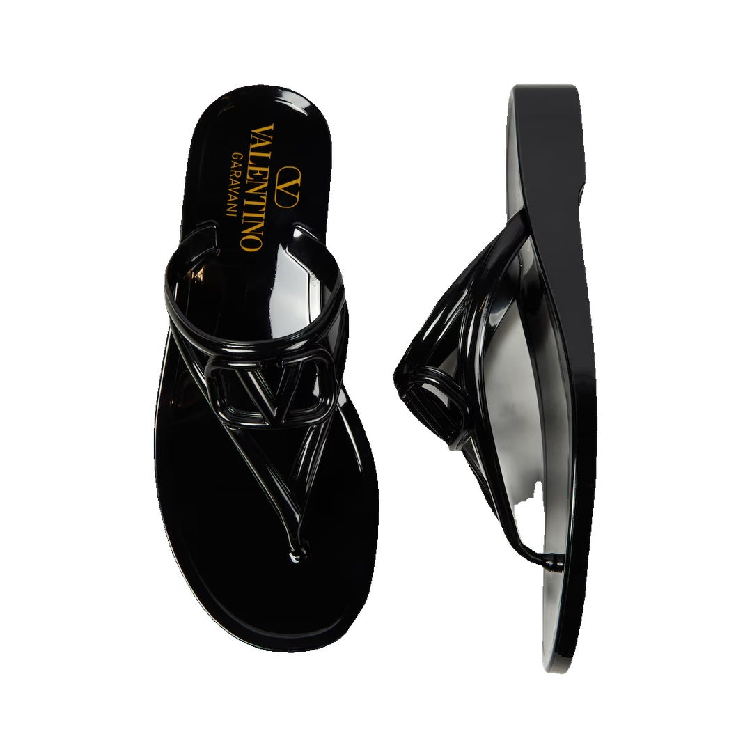 VALENTINO GARAVANI REVELE VLOGO SIGNATURE SANDALS BLACK