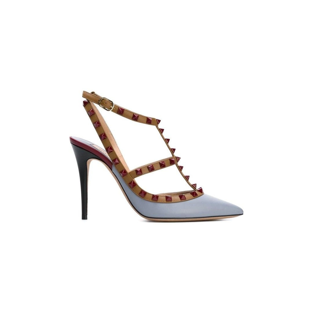 VALENTINO GARAVANI ROCKSTUD KIDSKIN PUMPS 40MM LIGHT BLUE