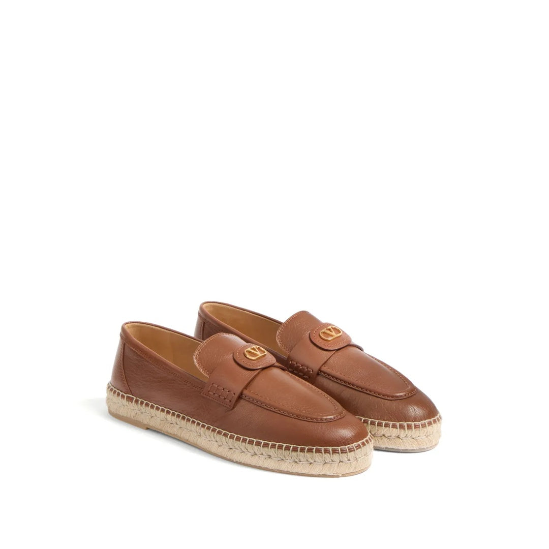 VALENTINO GARAVANI PALM AVENUE LOAFERS TAN