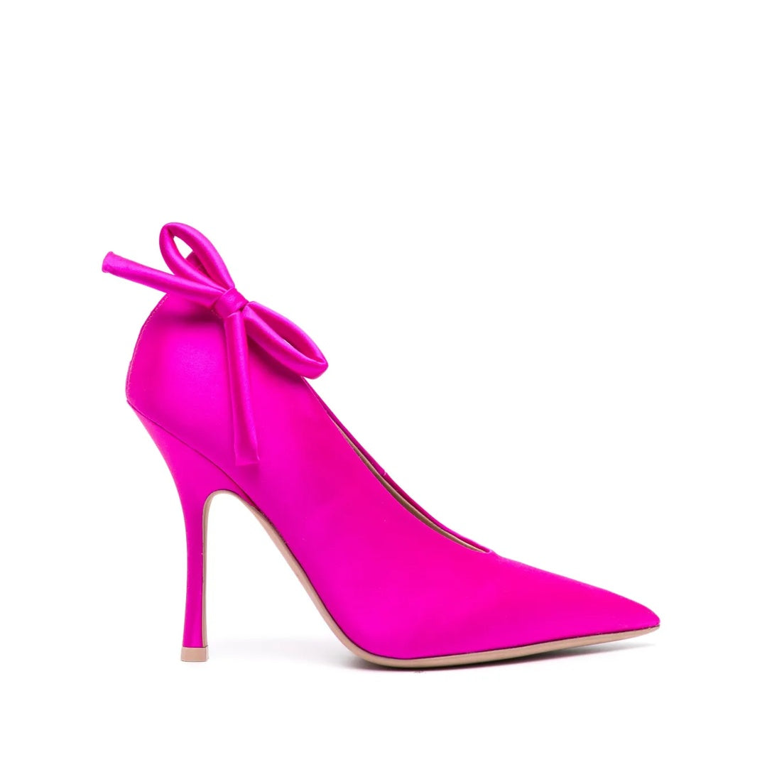 VALENTINO GARAVANI ANNINE SATIN PUMPS 100MM FUCHSIA
