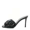 VALENTINO GARAVANI COEUR VIPERE KIDSKIN SLIDE SANDAL 105MM BLACK