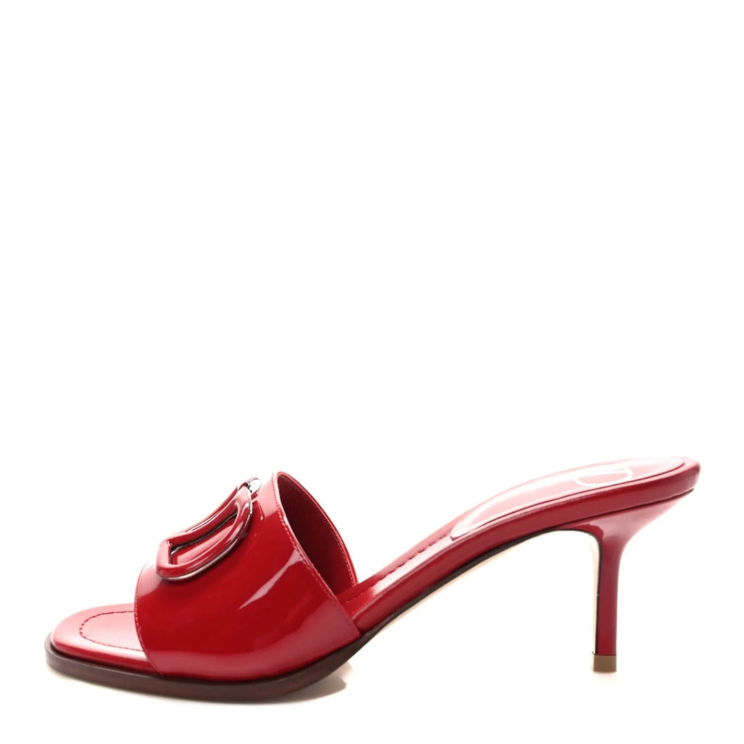VALENTINO GARAVANI MARIE A VELVET SLIDE SANDAL 105MM ROSSO RED