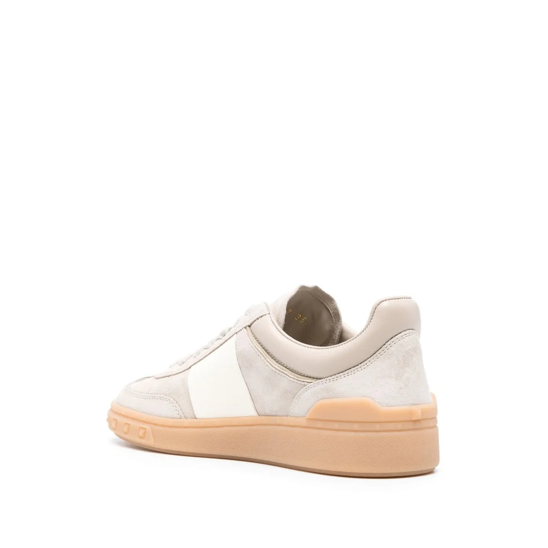 VALENTINO GARAVANI UPVILLAGE SNEAKER IN WOVEN RAFFIA FABRIC BEIGE