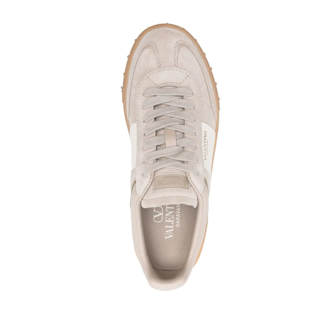 VALENTINO GARAVANI UPVILLAGE SNEAKER IN WOVEN RAFFIA FABRIC BEIGE