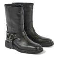VALENTINO GARAVANI RAYONS BIKER BOOT CALFSKIN 40MM BLACK