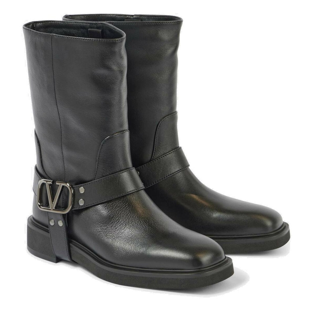 VALENTINO GARAVANI RAYONS BIKER BOOT CALFSKIN 40MM BLACK