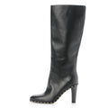 VALENTINO GARAVANI RAYONS NAPPA BOOT CHEVRON PATTERN 100MM BLACK