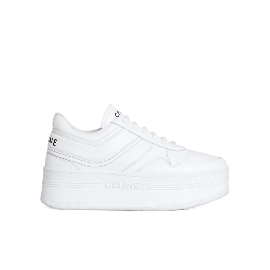 CELINE BLOCK SNEAKERS WITH WEDGE OUTSOLE WHITE