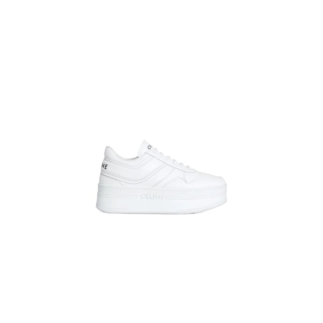 CELINE BLOCK SNEAKERS WITH WEDGE OUTSOLE WHITE