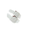 LOEWE PETAL ANAGRAM SLIDE SOFT CALFSKIN ANTHURIUM WHITE