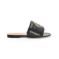 LOEWE PETAL ANAGRAM SLIDE SOFT CALFSKIN BLACK