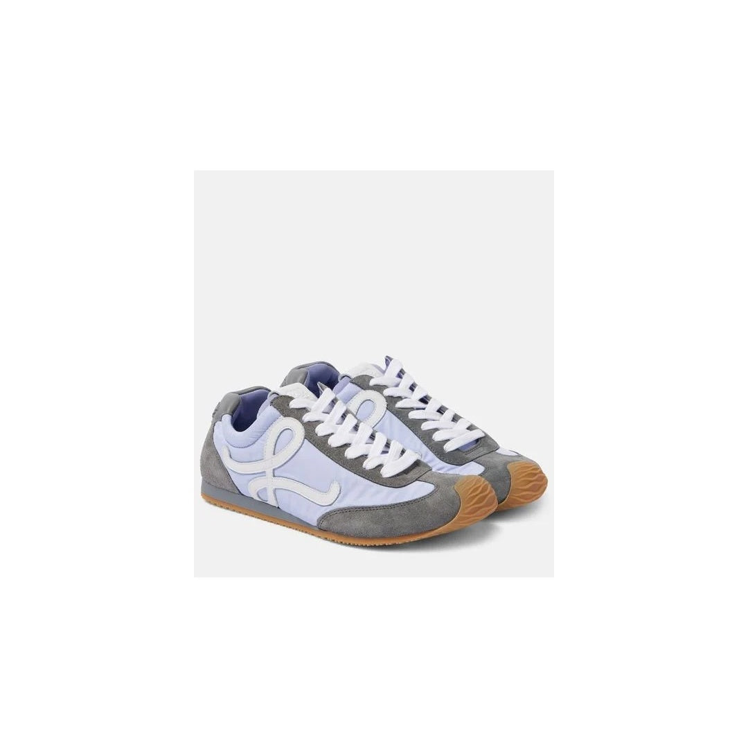 LOEWE BALLET RUNNER . SUEDE AND MESH RED/WHITE/PURPLE