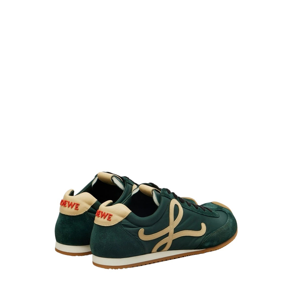 LOEWE BALLET RUNNER . NYLON AND CALFSKIN SHERWOOD GREEN