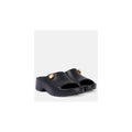 LOEWE PEBBLE SOFT SLIDE RAFFIA-EFFECT FABRIC NATURAL