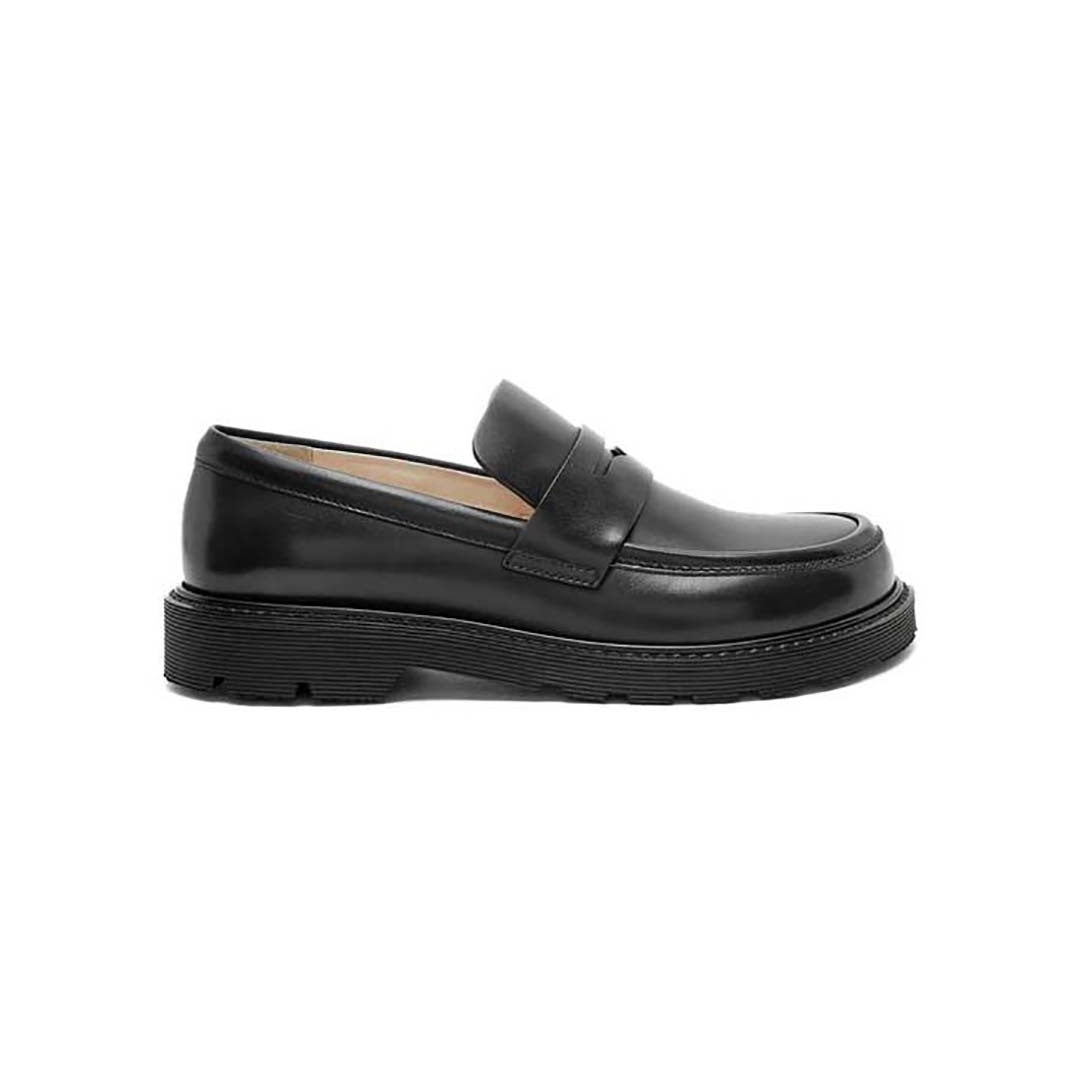 LOEWE TOGGLE LOAFER SHINY SMOOTH CALFSKIN OAK BLACK