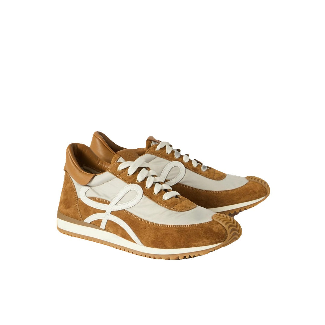 LOEWE FLOW RUNNER NYLON AND SUEDE BLACK/WHITE