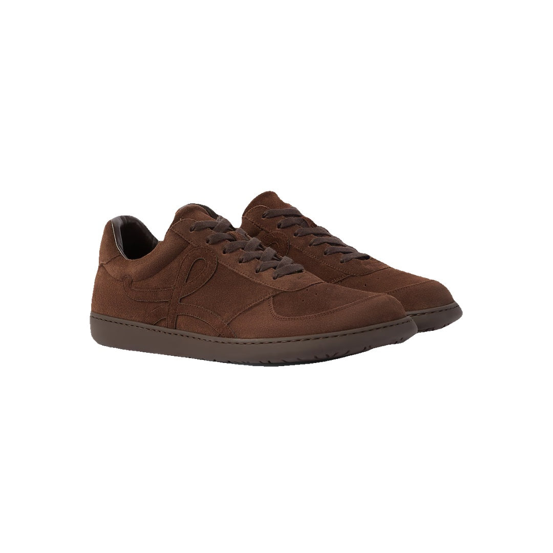 LOEWE JAMBO SNEAKER SUEDE CALFSKIN DARK BROWN