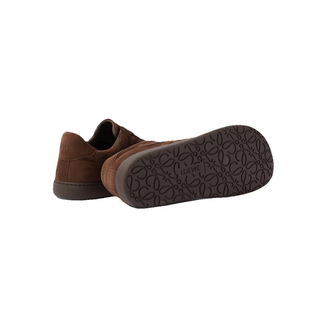 LOEWE JAMBO SNEAKER SUEDE CALFSKIN DARK BROWN