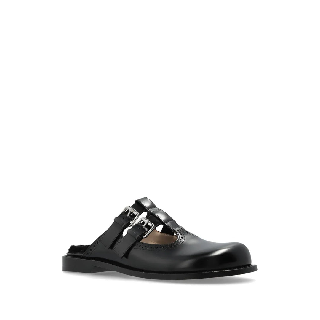 LOEWE EDGE LOAFER MULES BLACK