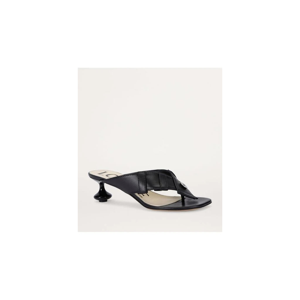 LOEWE 90MM TOY PANTA LEATHER SANDALS BLACK