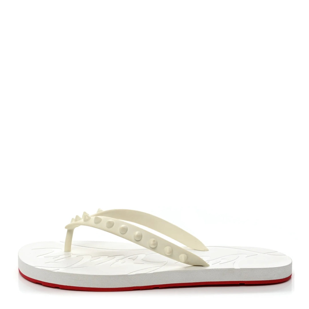 CHRISTIAN LOUBOUTIN SUPER LOUBI FLIP DONNA WHITE