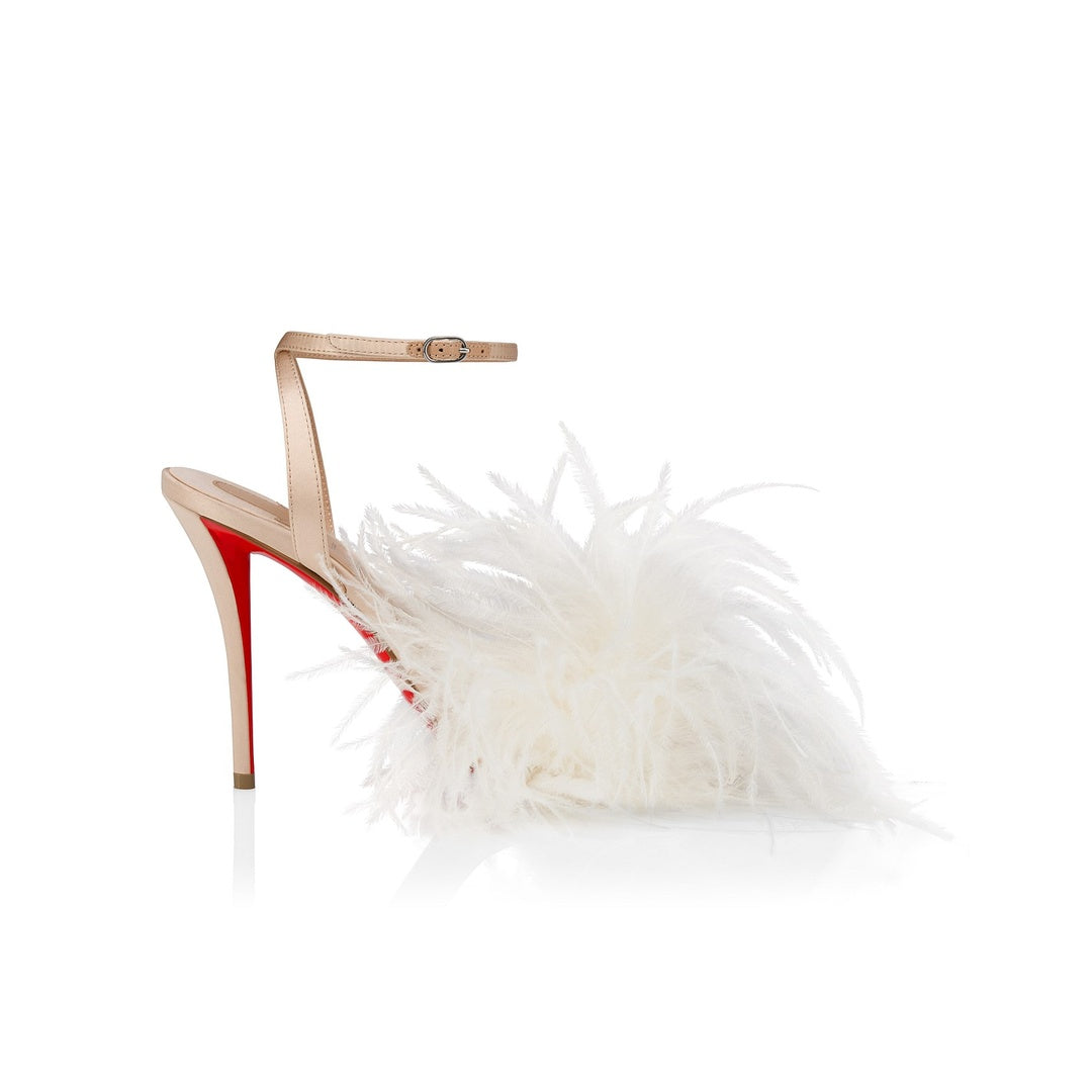 CHRISTIAN LOUBOUTIN MISS Z POUPI WHITE