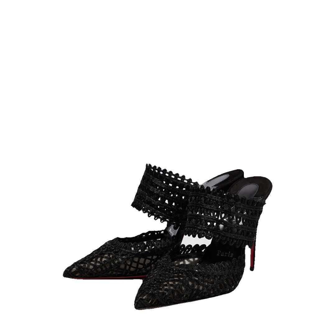 CHRISTIAN LOUBOUTIN HER IN ROMA MULE BLACK