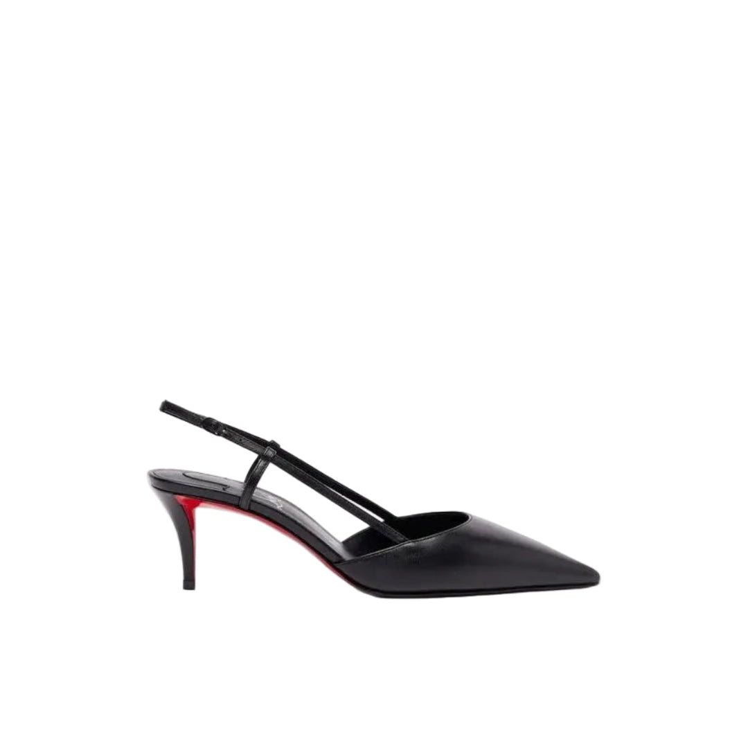 CHRISTIAN LOUBOUTIN MISS Z SLING BACK BLACK 60MM BLACK