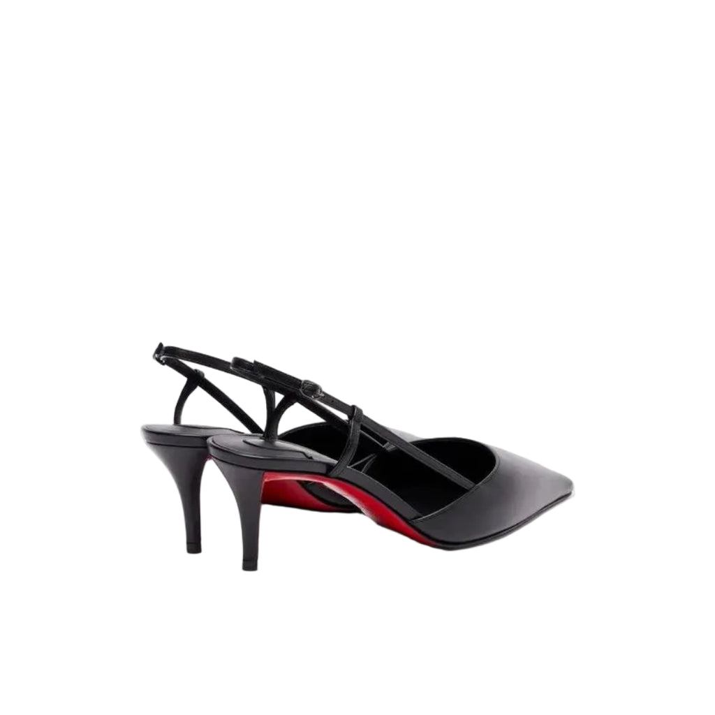 CHRISTIAN LOUBOUTIN MISS Z SLING BACK BLACK 60MM BLACK