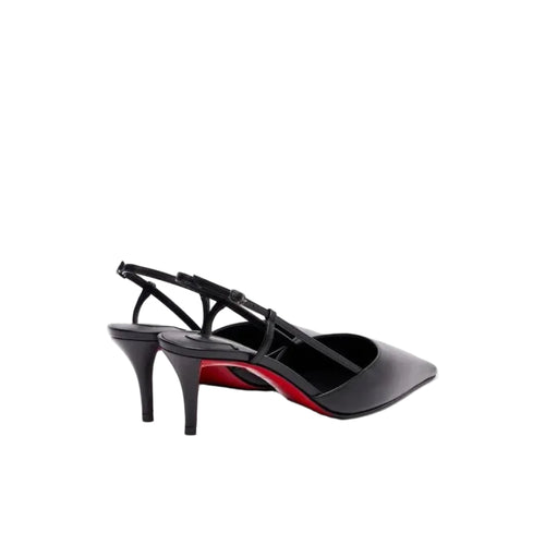 CHRISTIAN LOUBOUTIN MISS Z SLING BACK BLACK 60MM BLACK