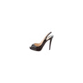 CHRISTIAN LOUBOUTIN SOFIA Z PEEP TOE SLINGBACK PUMP BLACK