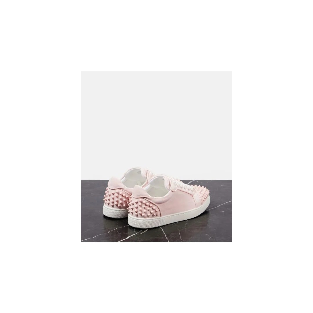 CHRISTIAN LOUBOUTIN VIEIRA STUDDED SNEAKERS PINK