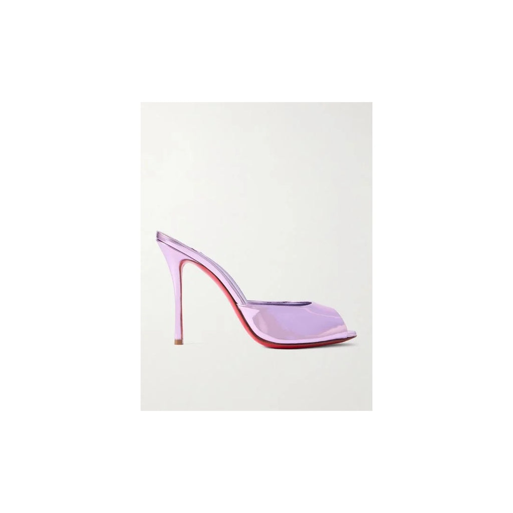 CHRISTIAN LOUBOUTIN ME DOLLY PATENT LEATHER MULES PINK