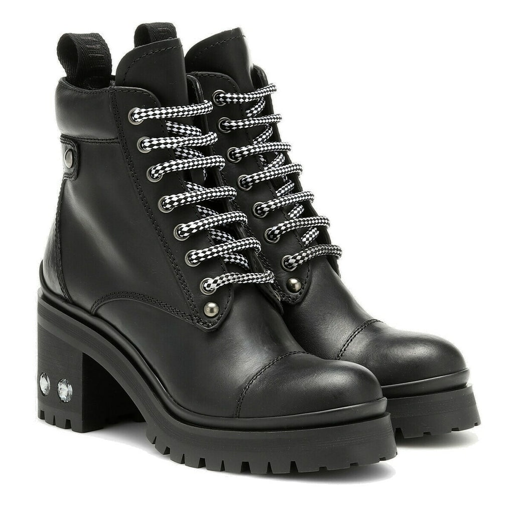 MIU MIU STIVALETTI ANKLE BOOT BLACK