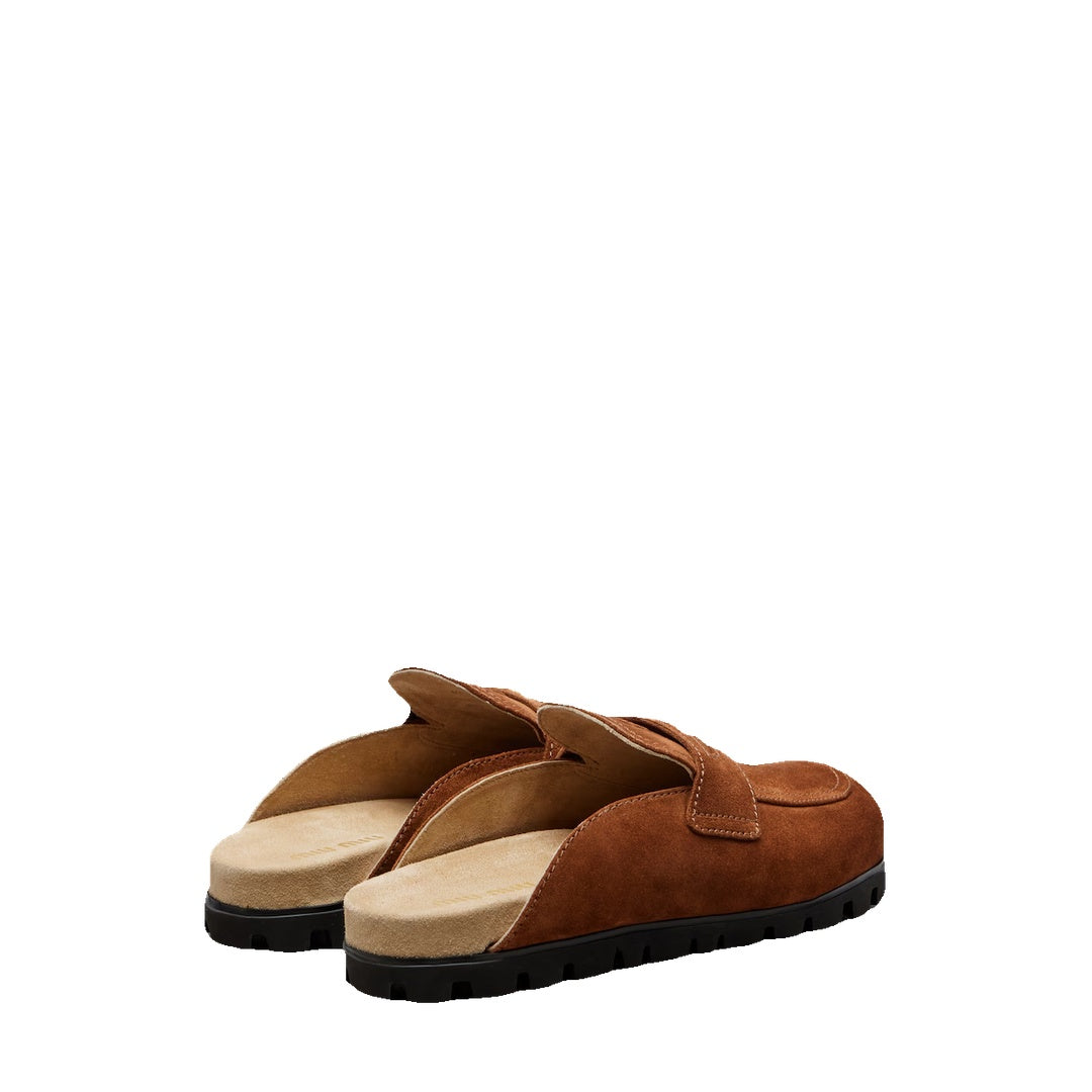 MIU MIU SUEDE MULES MUSTARD YELLOW