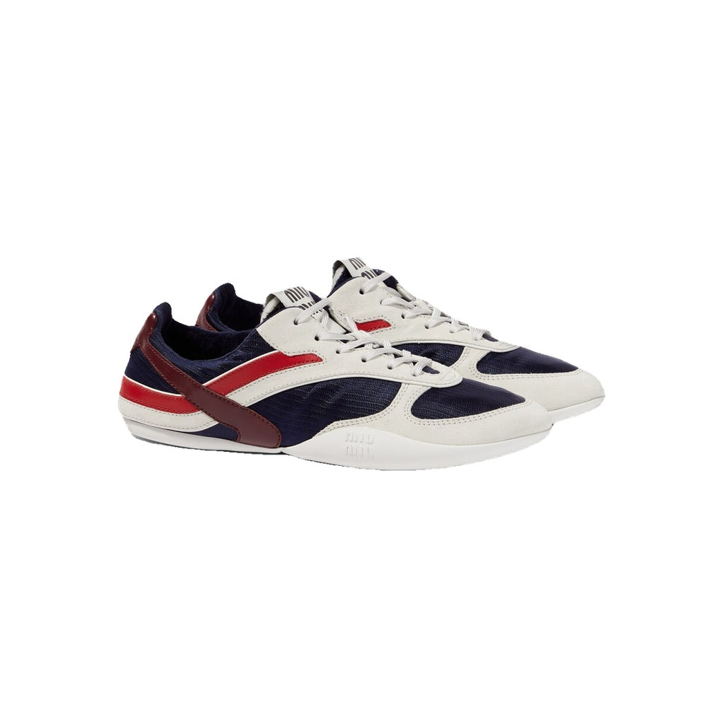 MIU MIU GYMNASIUM LOW-TOP SNEAKERS NAVY BLUE
