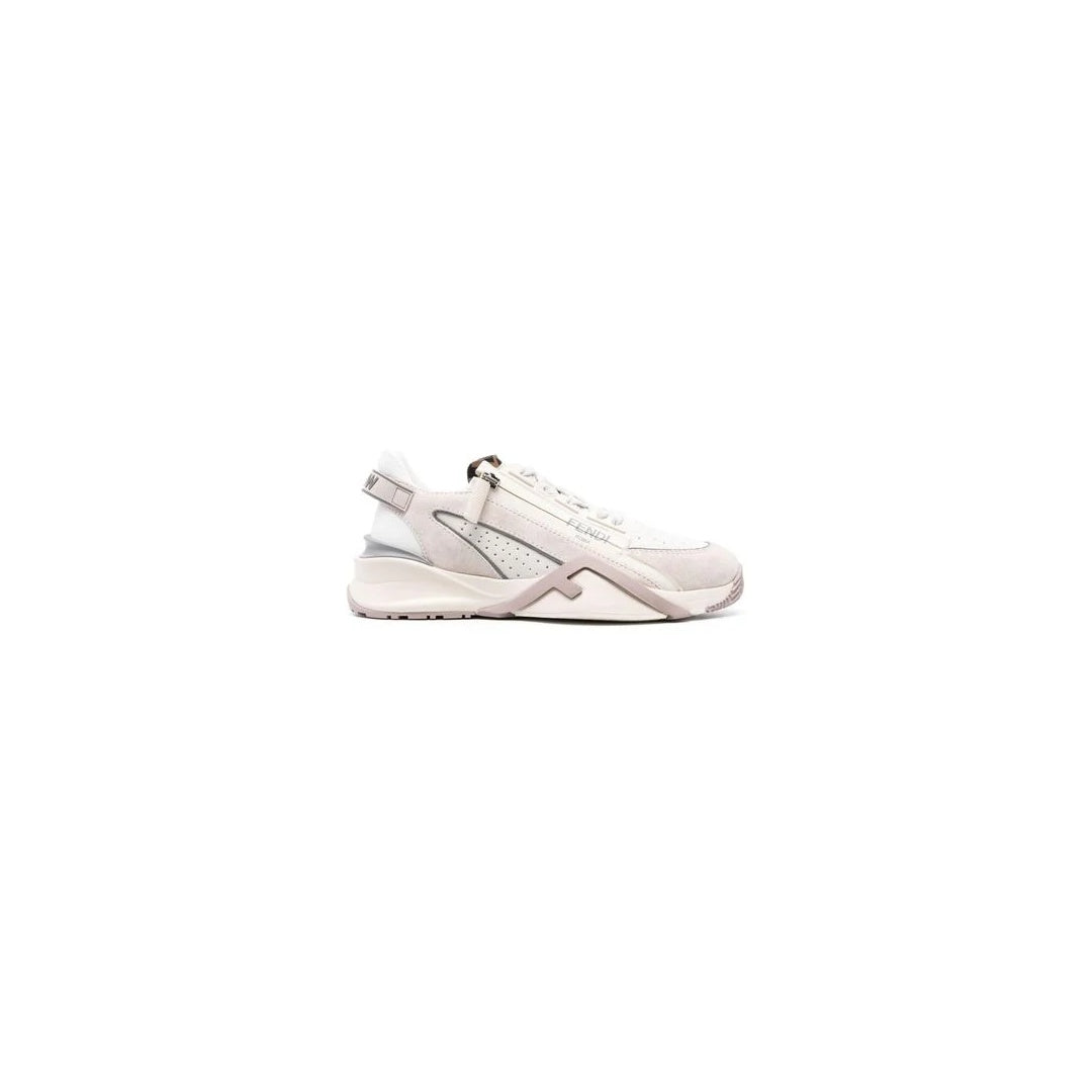 FENDI WAVE PULSE MIXED-MEDIA LOW-TOP SNEAKERS PINK