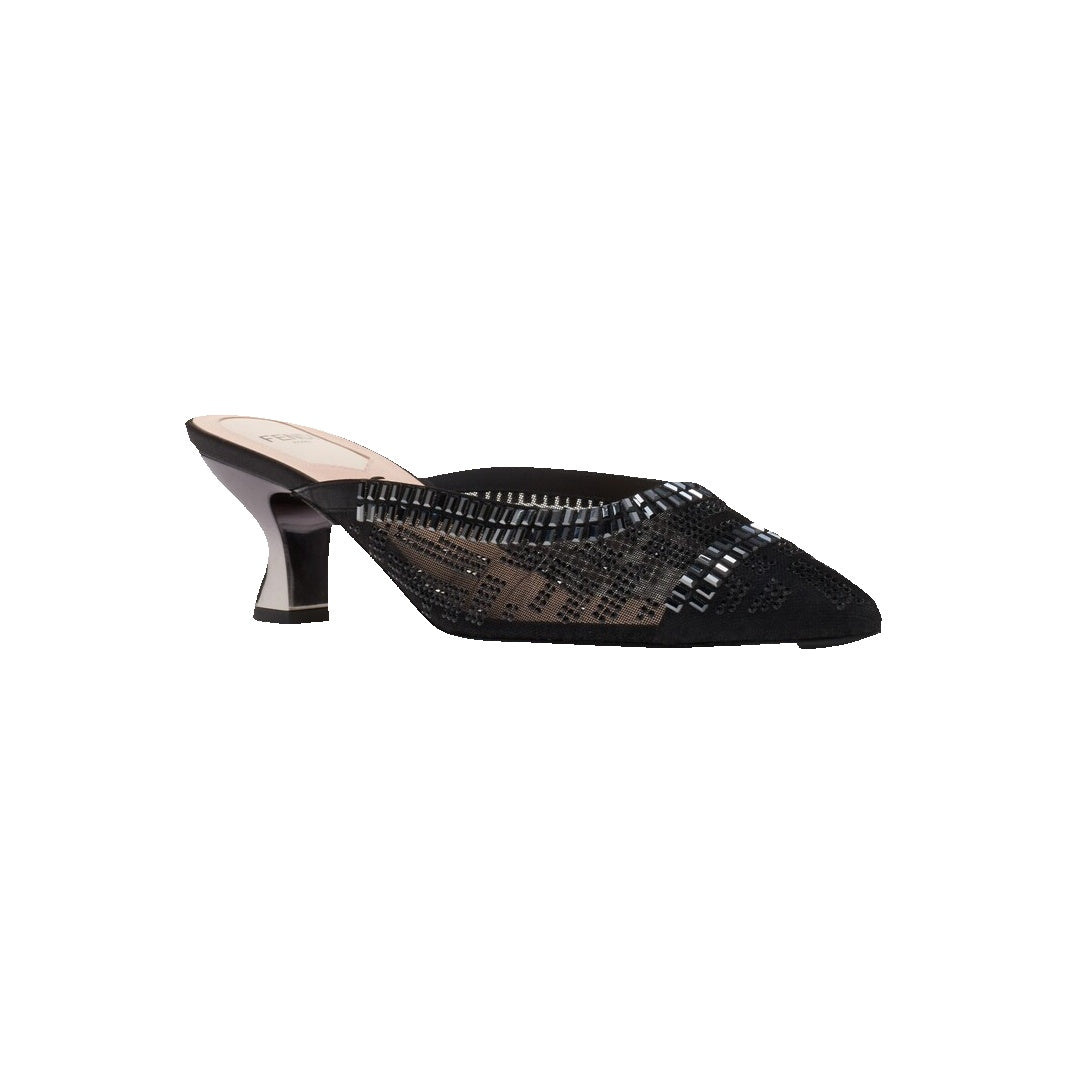 Fendi Sabot Colibrì Mule Black
