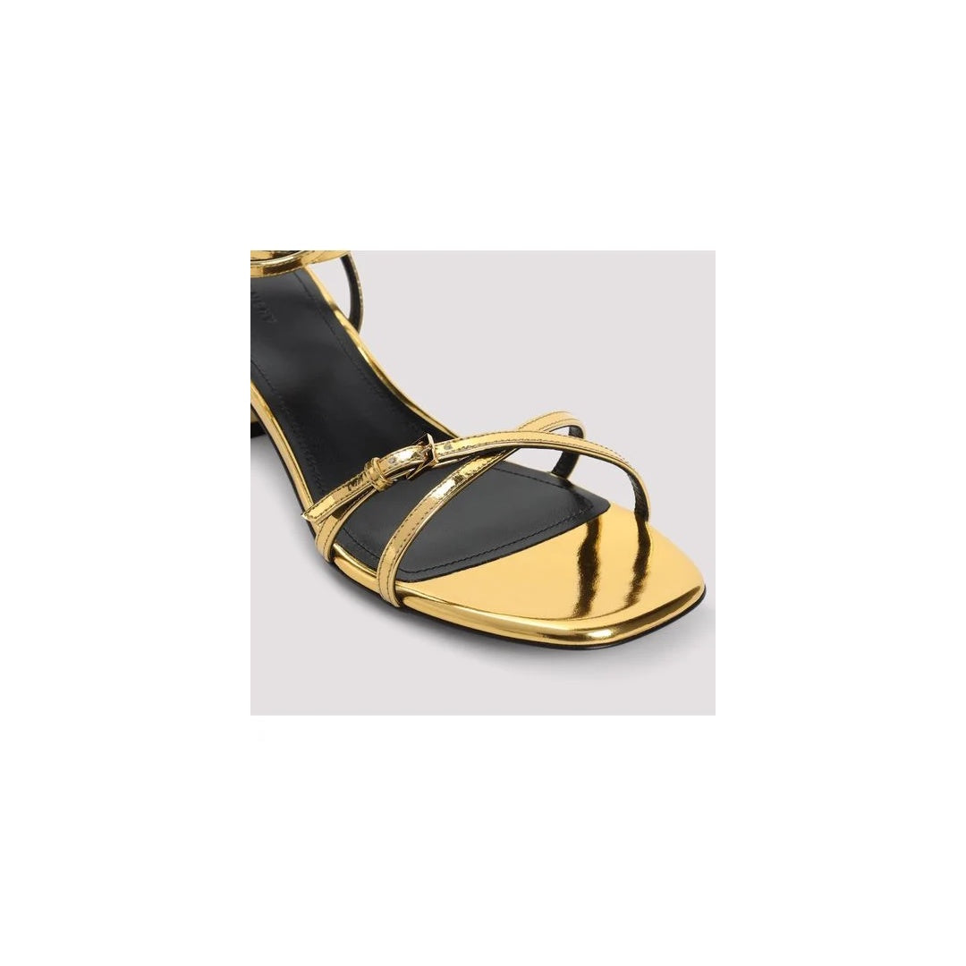 GIVENCHY 100MM SHOW HEELED SANDALS GOLD