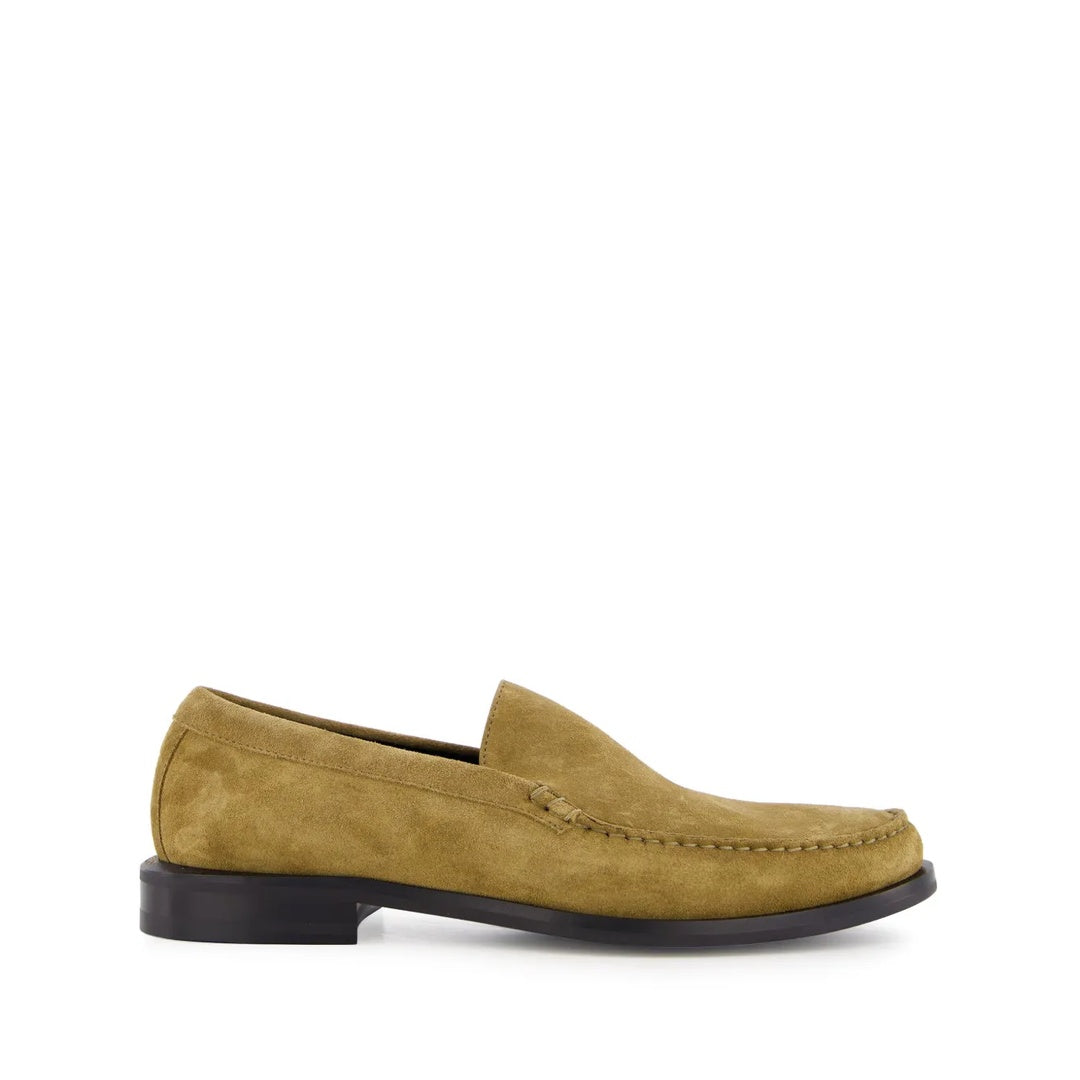 GIVENCHY LABEL SUEDE LOAFERS TAN