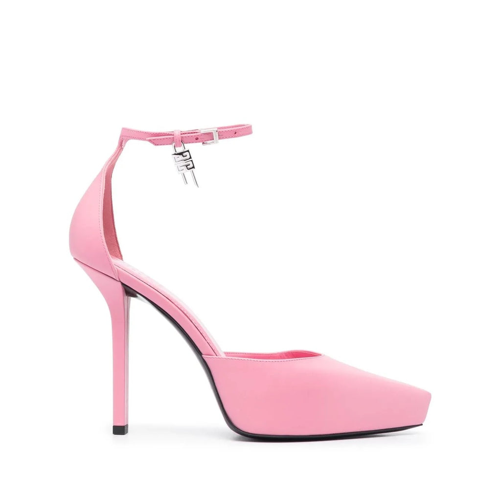 GIVENCHY SQUARE-TOE SLINGBACK PUMPS PINK