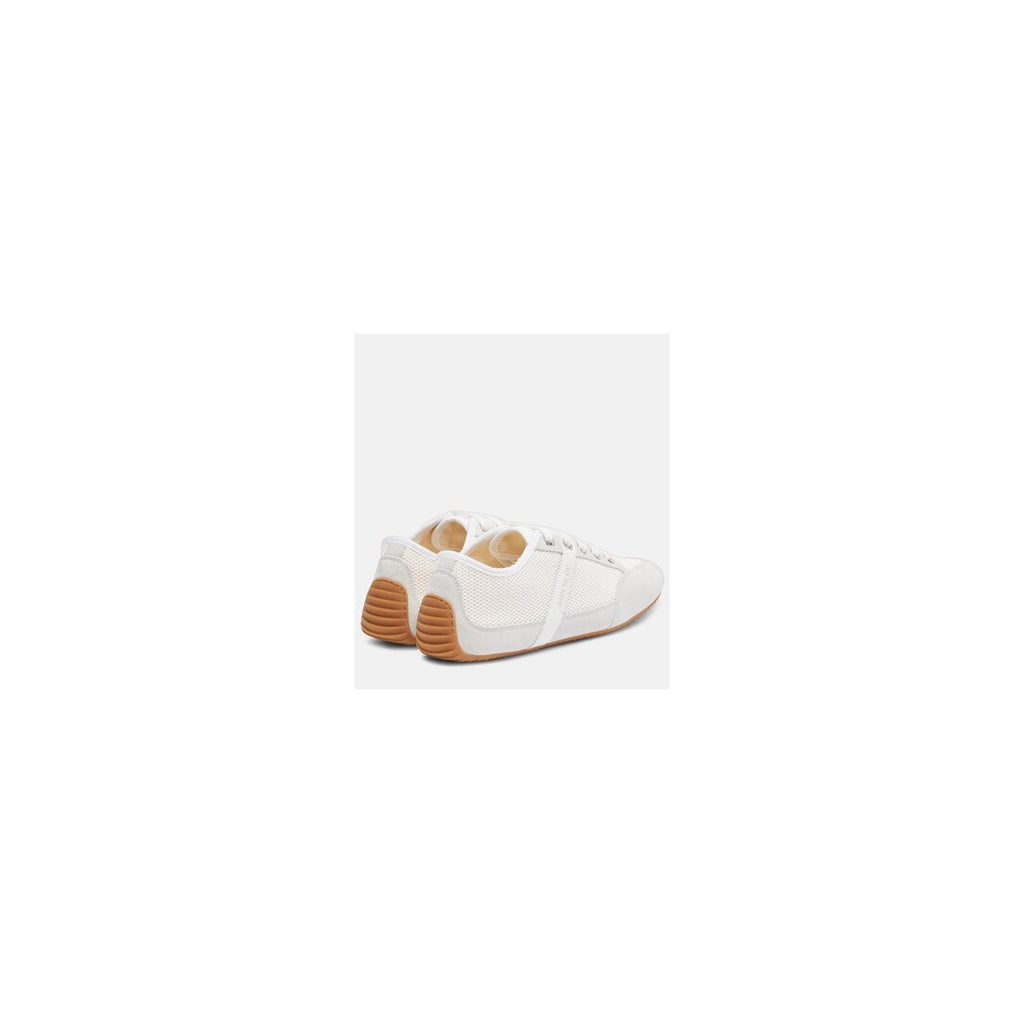 GIVENCHY SLIM METALLIC-EFFECT PANELED LACE-UP SNEAKERS WHITE