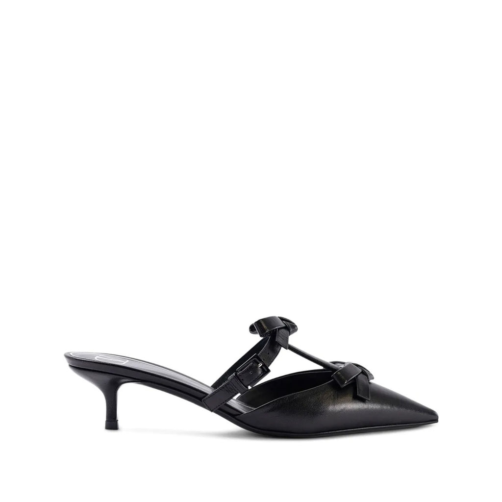 GIVENCHY BOW-DETAIL BOUDOIR HEELED MULES BLACK