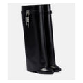 GIVENCHY SHARK LOCK BOOTS IN LEATHER BLACK