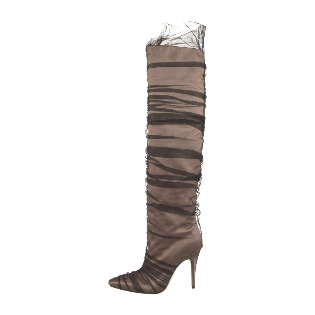 JIMMY CHOO PLEATED BOOTS BLACK