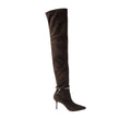 JIMMY CHOO CAMIE OVER THE KNEE BOOTS DARK BROWN