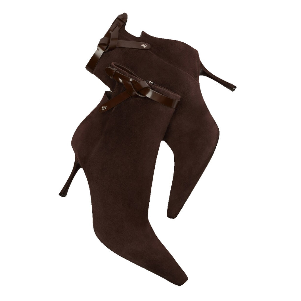JIMMY CHOO CAMIE OVER THE KNEE BOOTS DARK BROWN